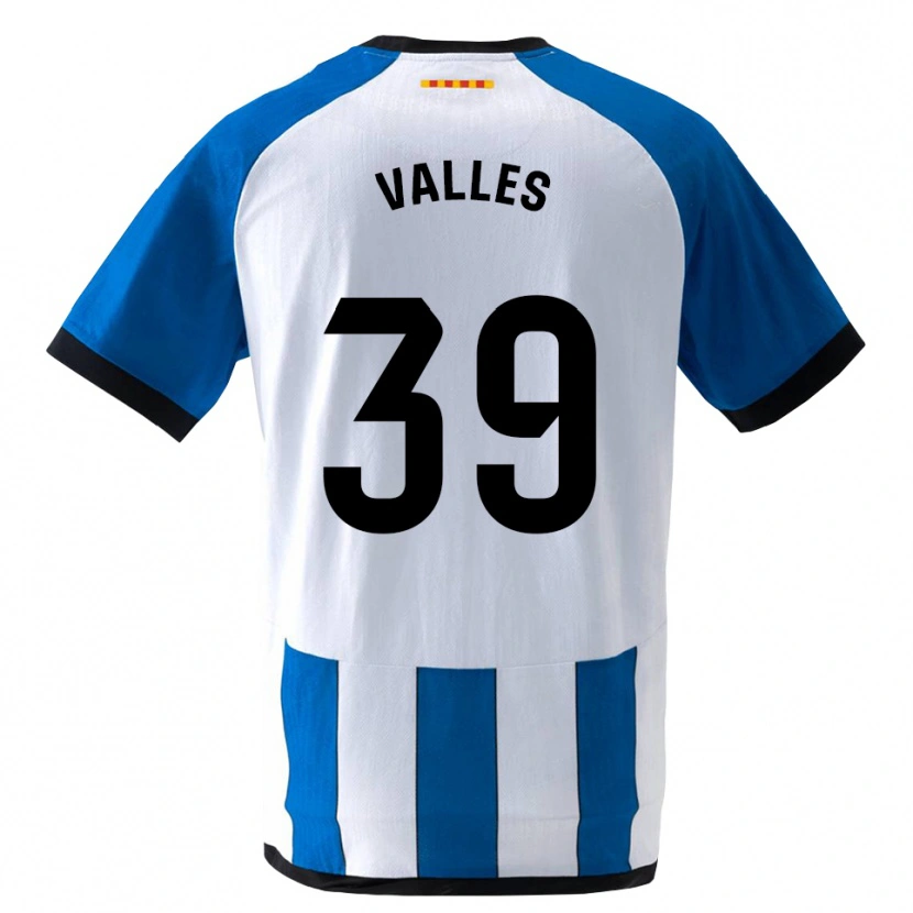 Danxen Bambino Maglia Gastón Valles #39 Blu Reale Bianco Kit Gara Home 2026/27 Maglietta