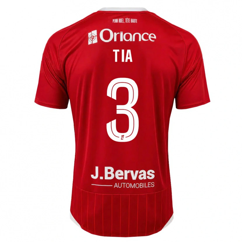 Danxen Bambino Maglia Davy Tia #3 Bianco Rosso Kit Gara Home 2026/27 Maglietta