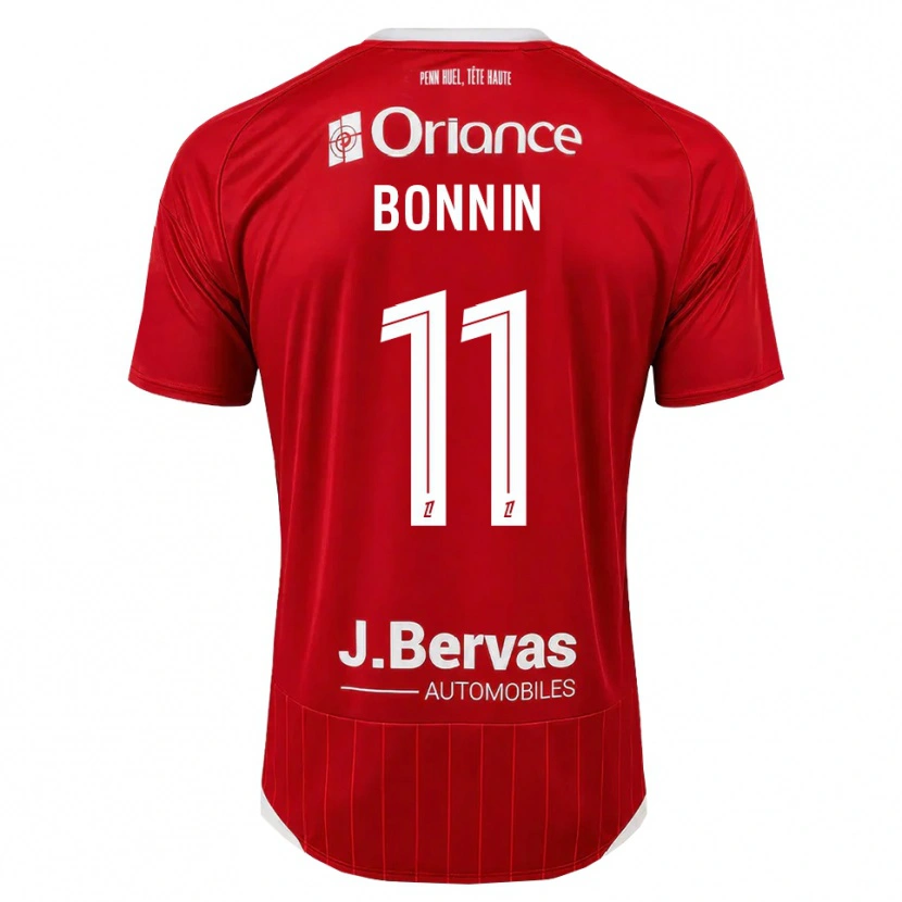 Danxen Bambino Maglia Lilian Bonnin #11 Bianco Rosso Kit Gara Home 2026/27 Maglietta
