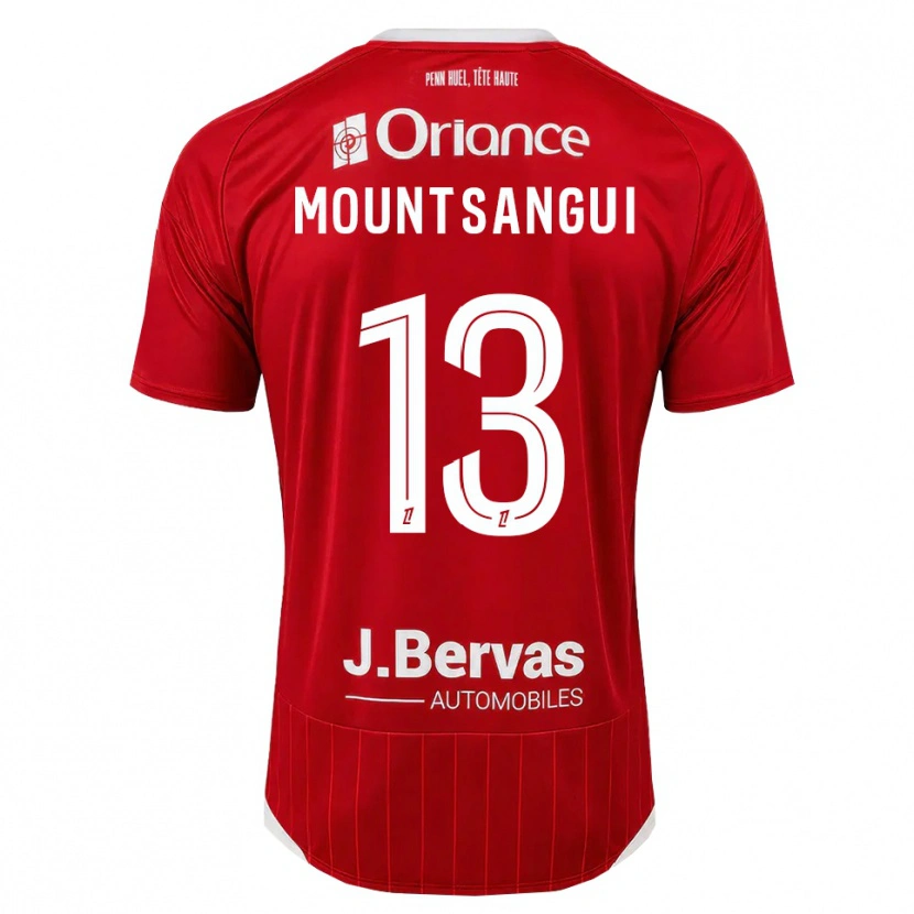 Danxen Bambino Maglia Warren Mountsangui #13 Bianco Rosso Kit Gara Home 2026/27 Maglietta