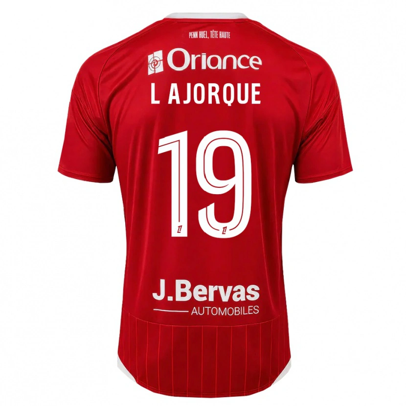 Danxen Bambino Maglia Ludovic Ajorque #19 Bianco Rosso Kit Gara Home 2026/27 Maglietta