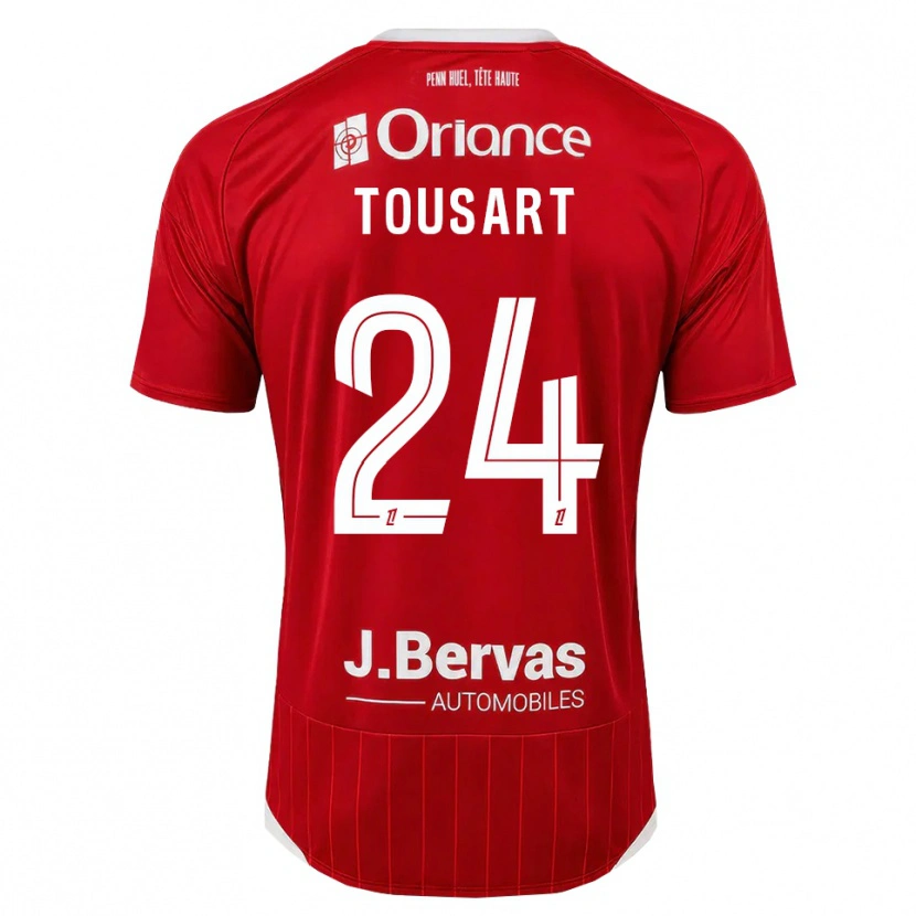 Danxen Bambino Maglia Lucas Tousart #24 Bianco Rosso Kit Gara Home 2026/27 Maglietta
