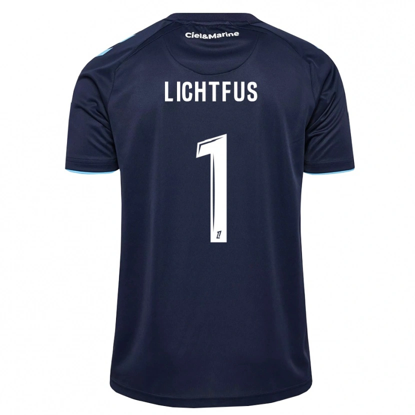 Danxen Bambino Maglia Lisa Lichtfus #1 Blu Fiordaliso Blu Notte Kit Gara Home 2026/27 Maglietta