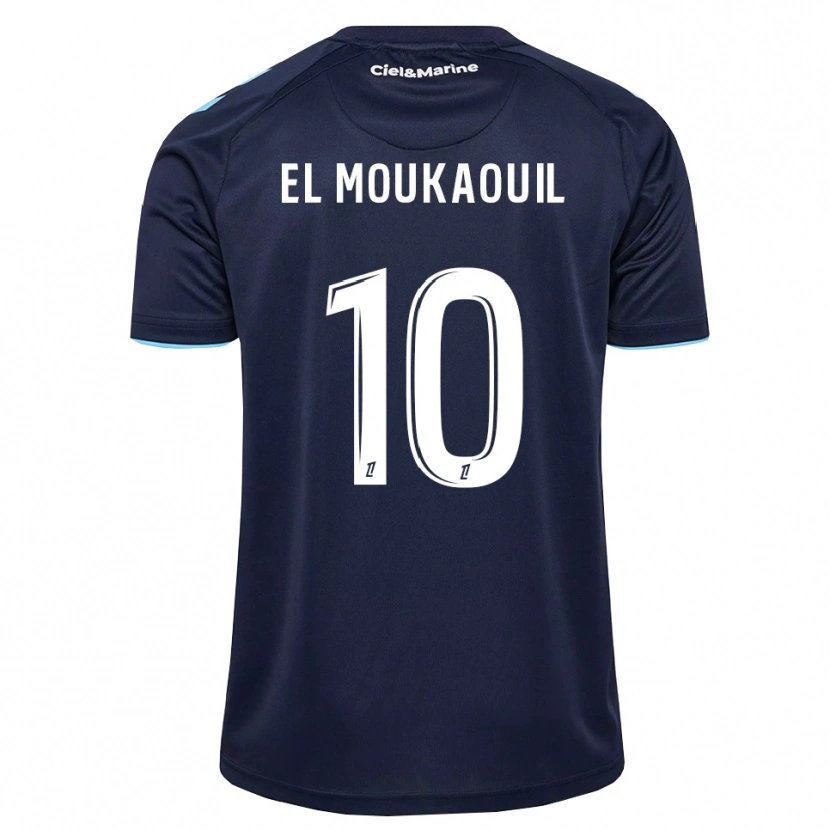 Danxen Bambino Maglia Mohamed El Moukaouil #10 Blu Fiordaliso Blu Notte Kit Gara Home 2026/27 Maglietta