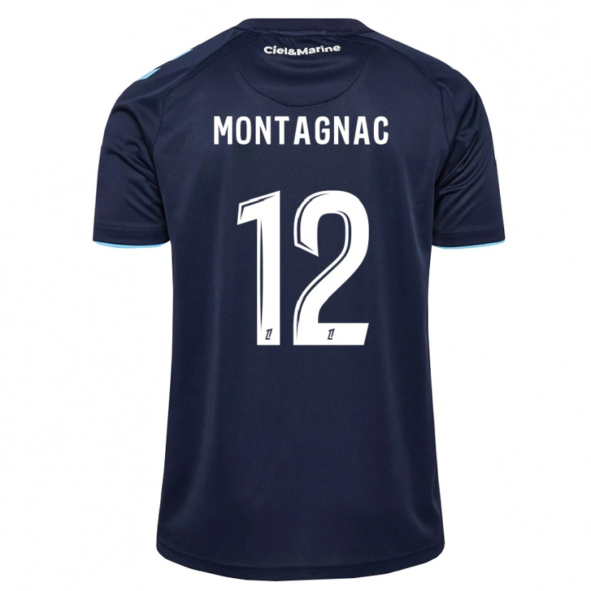 Danxen Bambino Maglia Alexandre Montagnac #12 Blu Fiordaliso Blu Notte Kit Gara Home 2026/27 Maglietta