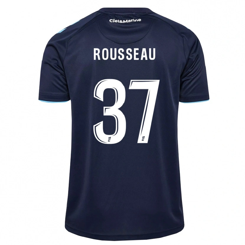 Danxen Bambino Maglia Thomas Rousseau #37 Blu Fiordaliso Blu Notte Kit Gara Home 2026/27 Maglietta
