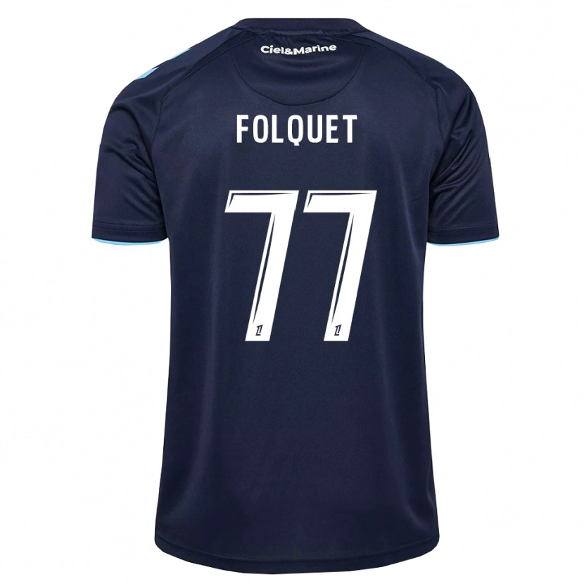 Danxen Bambino Maglia Magnaba Folquet #77 Blu Fiordaliso Blu Notte Kit Gara Home 2026/27 Maglietta