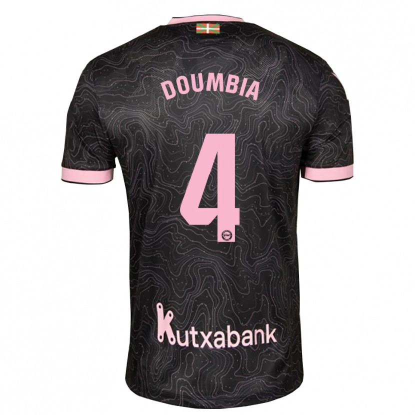 Danxen Bambino Maglia Daouda Doumbia #4 Nero Rosa Kit Gara Away 2026/27 Maglietta