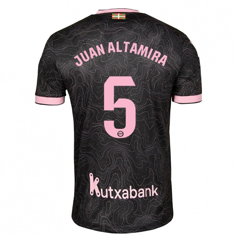 Danxen Bambino Maglia Ines Juan Altamira #5 Nero Rosa Kit Gara Away 2026/27 Maglietta