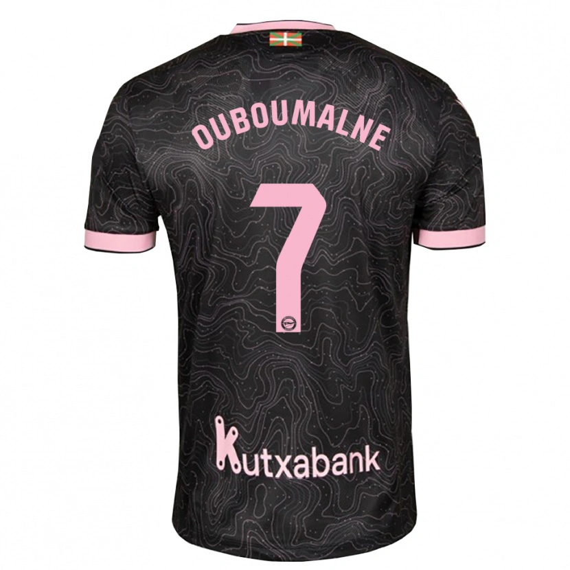 Danxen Bambino Maglia Ibra Ouboumalne #7 Nero Rosa Kit Gara Away 2026/27 Maglietta