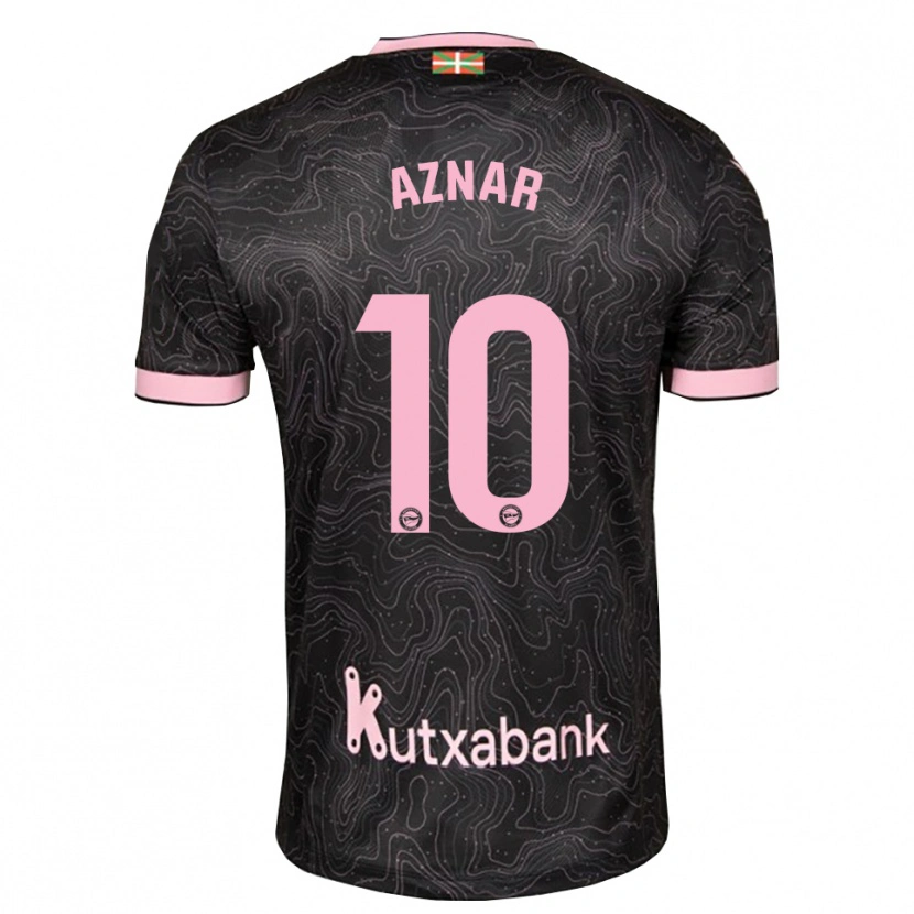 Danxen Bambino Maglia Alba Aznar #10 Nero Rosa Kit Gara Away 2026/27 Maglietta