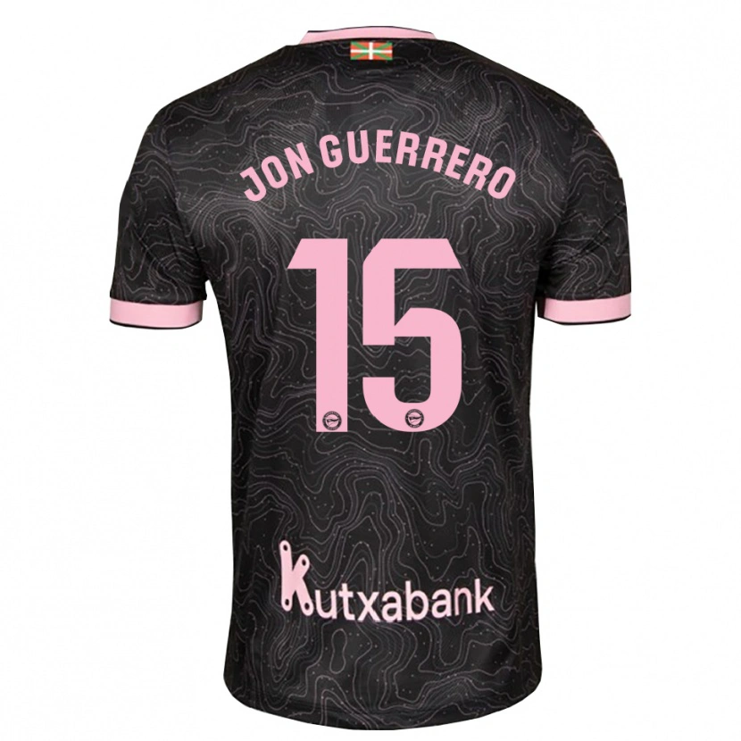 Danxen Bambino Maglia Julen Jon Guerrero #15 Nero Rosa Kit Gara Away 2026/27 Maglietta