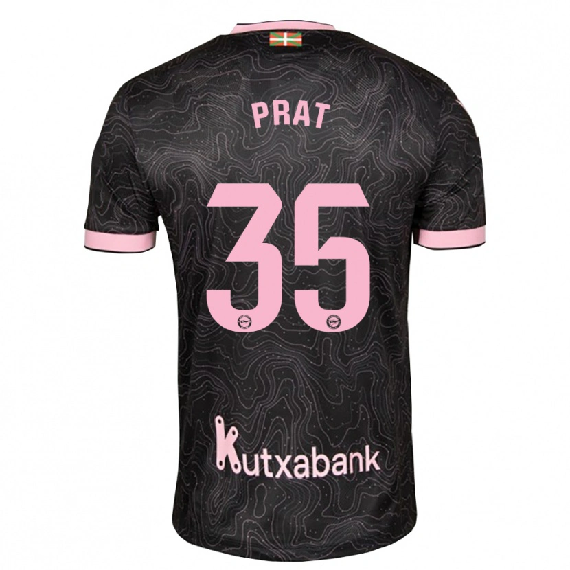 Danxen Bambino Maglia Jaric Prat #35 Nero Rosa Kit Gara Away 2026/27 Maglietta