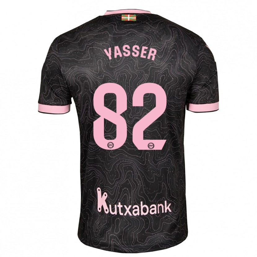 Danxen Bambino Maglia Omar Yasser #82 Nero Rosa Kit Gara Away 2026/27 Maglietta