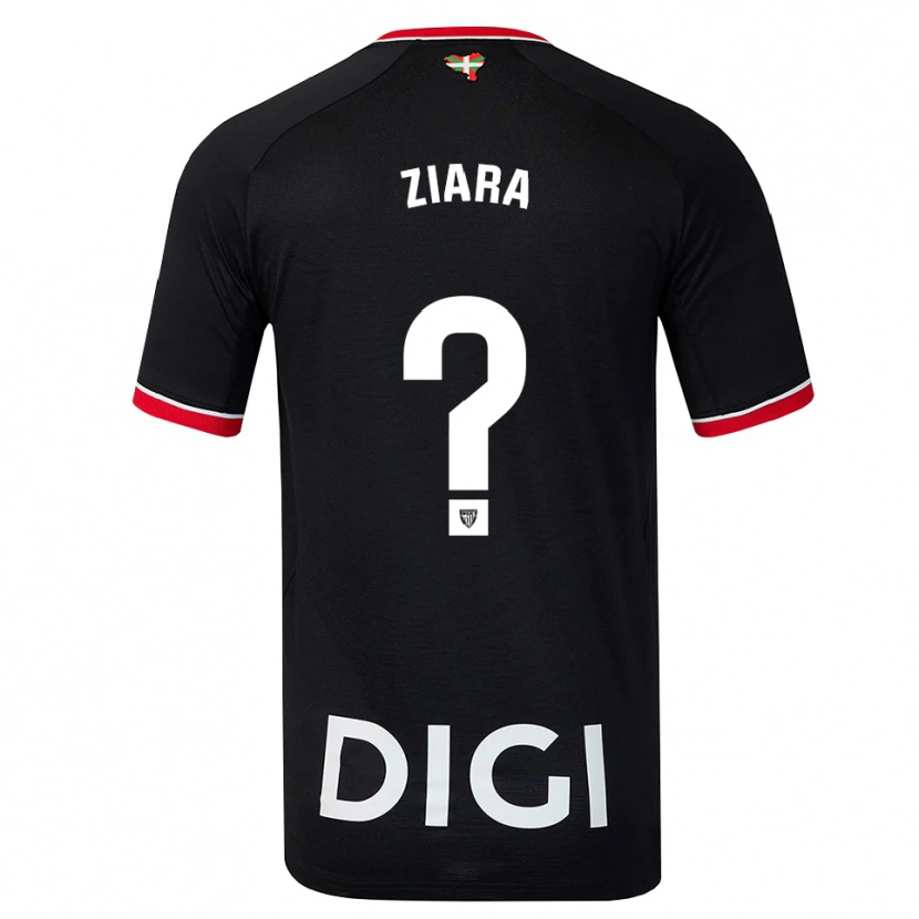 Danxen Bambino Maglia Ziara Vega Uribarri #0 Nero Bianco Rosso Kit Gara Away 2026/27 Maglietta