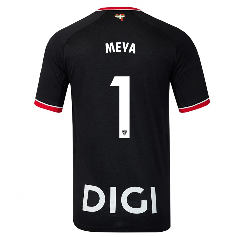 Danxen Bambino Maglia Aina Meya Bellot #1 Nero Bianco Rosso Kit Gara Away 2026/27 Maglietta