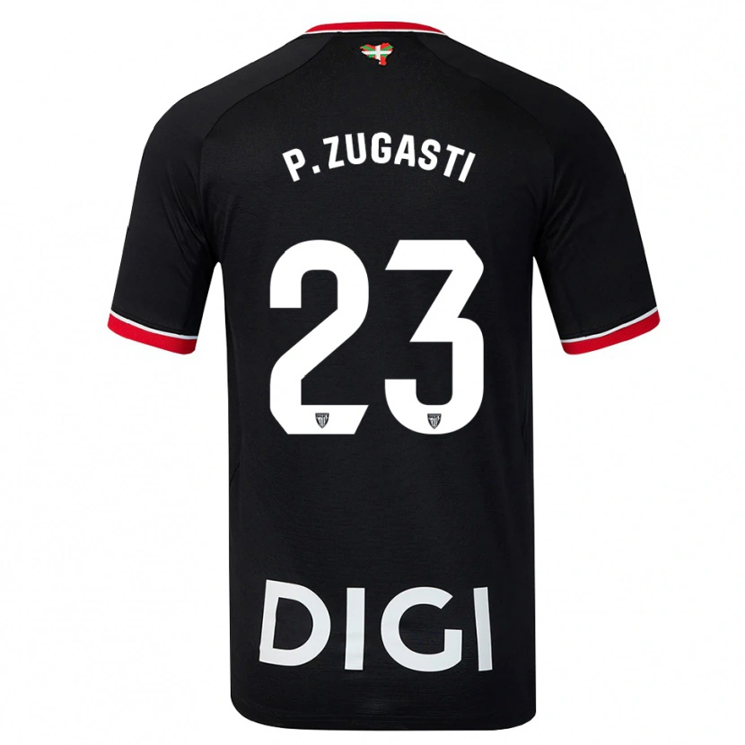 Danxen Bambino Maglia Patricia Zugasti Osés #23 Nero Bianco Rosso Kit Gara Away 2026/27 Maglietta