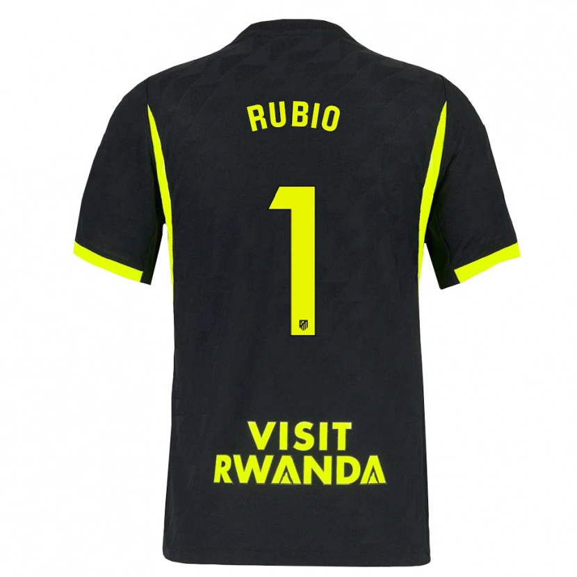 Danxen Bambino Maglia Dani Rubio #1 Verde Brillante Nero Kit Gara Away 2026/27 Maglietta