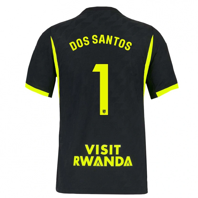 Danxen Bambino Maglia Alex Dos Santos #1 Verde Brillante Nero Kit Gara Away 2026/27 Maglietta