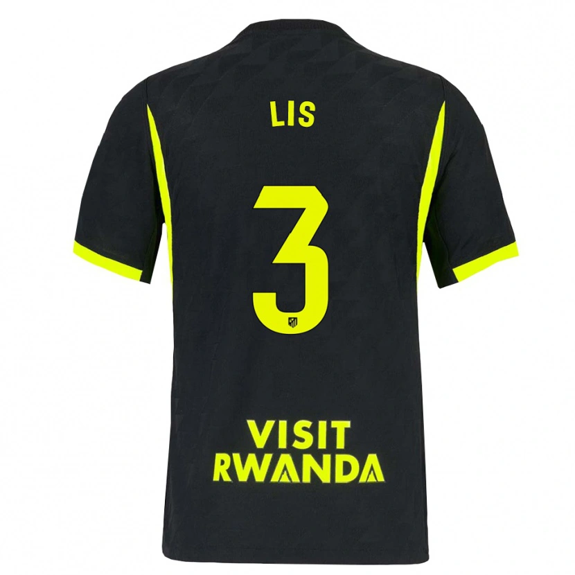 Danxen Bambino Maglia Adrian Lis #3 Verde Brillante Nero Kit Gara Away 2026/27 Maglietta