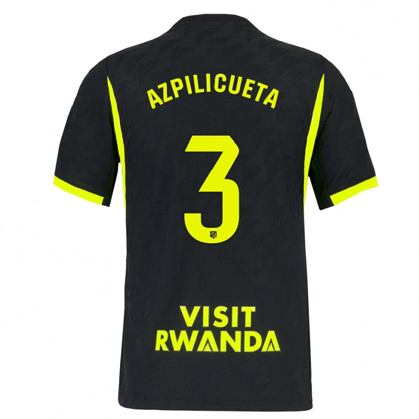 Danxen Bambino Maglia César Azpilicueta #3 Verde Brillante Nero Kit Gara Away 2026/27 Maglietta