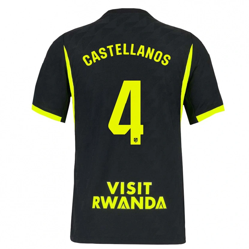 Danxen Bambino Maglia Iván Castellanos #4 Verde Brillante Nero Kit Gara Away 2026/27 Maglietta