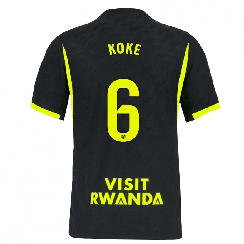 Danxen Bambino Maglia Koke #6 Verde Brillante Nero Kit Gara Away 2026/27 Maglietta