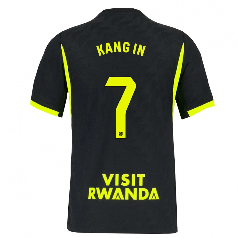 Danxen Bambino Maglia Kang-In Lee #7 Verde Brillante Nero Kit Gara Away 2026/27 Maglietta