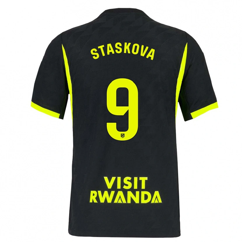 Danxen Bambino Maglia Andrea Staskova #9 Verde Brillante Nero Kit Gara Away 2026/27 Maglietta