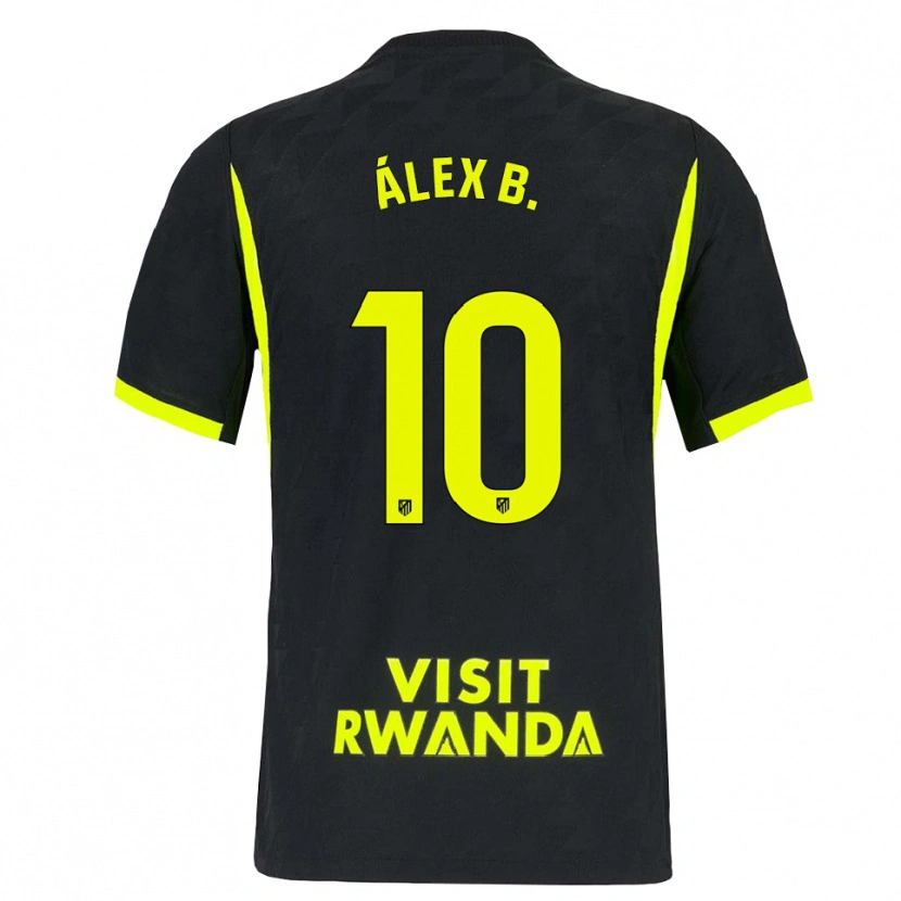 Danxen Bambino Maglia Álex Baena #10 Verde Brillante Nero Kit Gara Away 2026/27 Maglietta