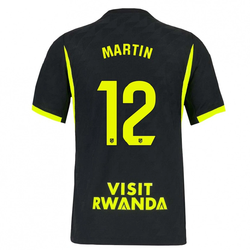 Danxen Bambino Maglia Carlos Martín #12 Verde Brillante Nero Kit Gara Away 2026/27 Maglietta