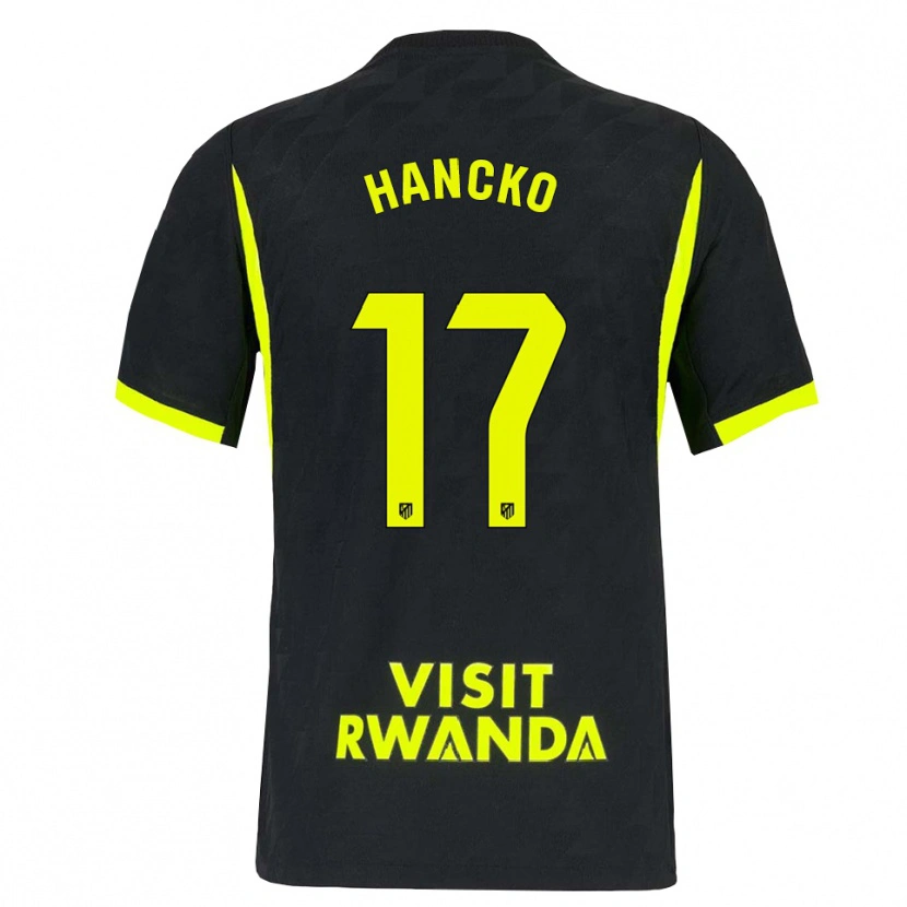 Danxen Bambino Maglia Dávid Hancko #17 Verde Brillante Nero Kit Gara Away 2026/27 Maglietta