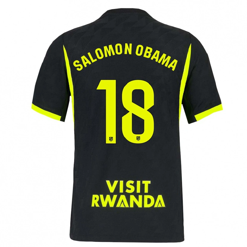 Danxen Bambino Maglia Salomon Obama #18 Verde Brillante Nero Kit Gara Away 2026/27 Maglietta