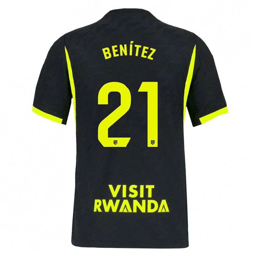 Danxen Bambino Maglia Fiamma Benítez #21 Verde Brillante Nero Kit Gara Away 2026/27 Maglietta
