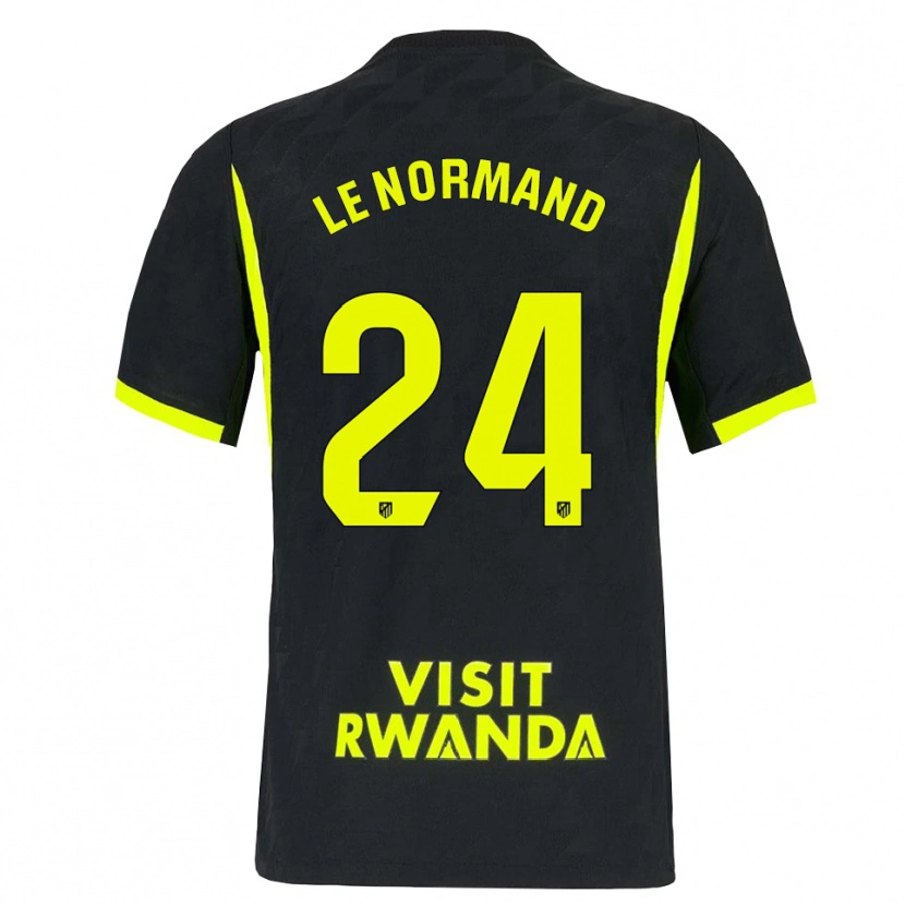 Danxen Bambino Maglia Robin Le Normand #24 Verde Brillante Nero Kit Gara Away 2026/27 Maglietta