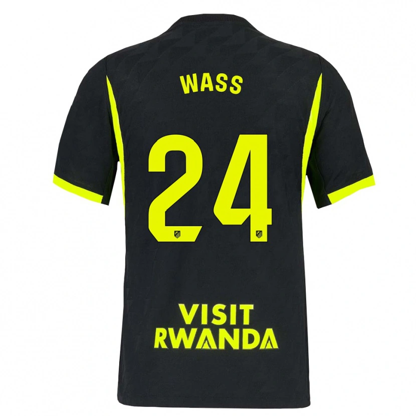 Danxen Bambino Maglia Daniel Wass #24 Verde Brillante Nero Kit Gara Away 2026/27 Maglietta