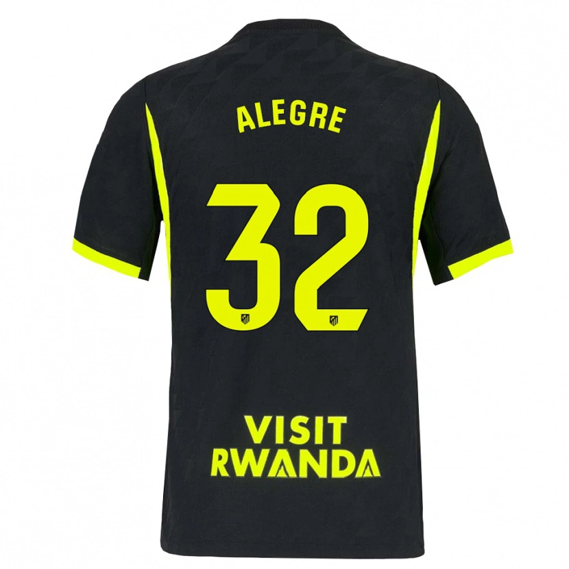 Danxen Bambino Maglia Juan Alegre #32 Verde Brillante Nero Kit Gara Away 2026/27 Maglietta