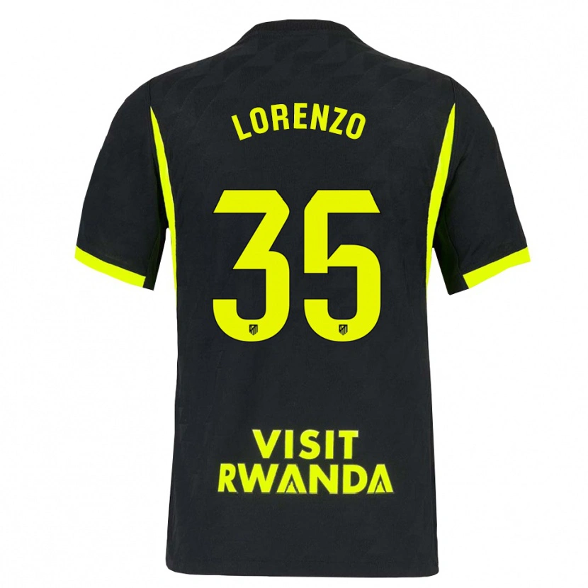 Danxen Bambino Maglia Diego Lorenzo #35 Verde Brillante Nero Kit Gara Away 2026/27 Maglietta