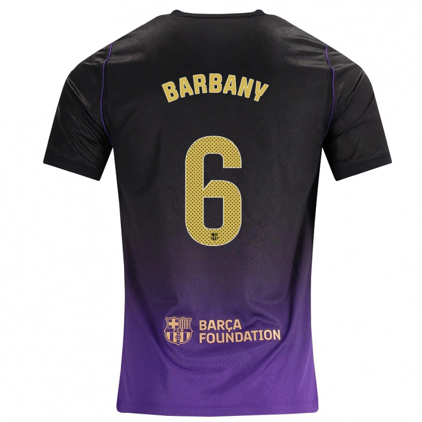 Danxen Bambino Maglia Víctor Barbany #6 Viola Giallo Nero Kit Gara Away 2026/27 Maglietta