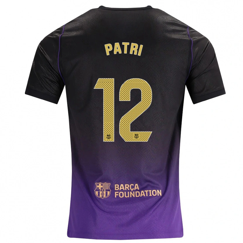 Danxen Bambino Maglia Patricia Guijarro #12 Viola Giallo Nero Kit Gara Away 2026/27 Maglietta