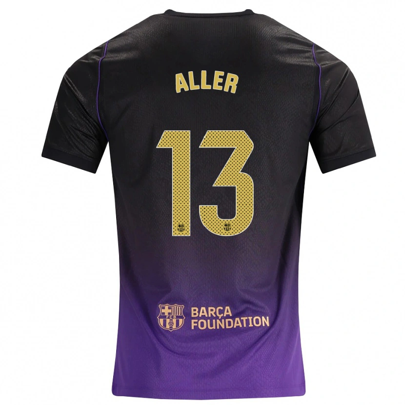 Danxen Bambino Maglia Eder Aller #13 Viola Giallo Nero Kit Gara Away 2026/27 Maglietta