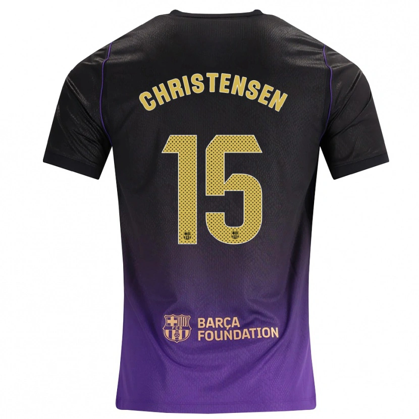 Danxen Bambino Maglia Andreas Christensen #15 Viola Giallo Nero Kit Gara Away 2026/27 Maglietta