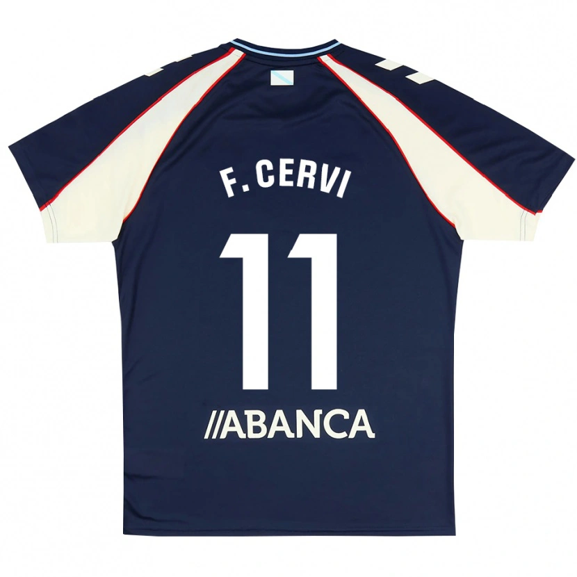 Danxen Bambino Maglia Franco Cervi #11 Blu Reale Rosso Bianco Kit Gara Away 2026/27 Maglietta