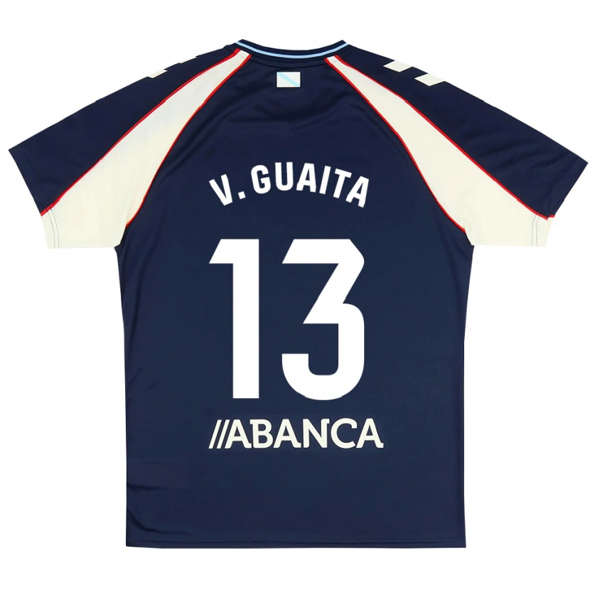 Danxen Bambino Maglia Vicente Guaita #13 Blu Reale Rosso Bianco Kit Gara Away 2026/27 Maglietta