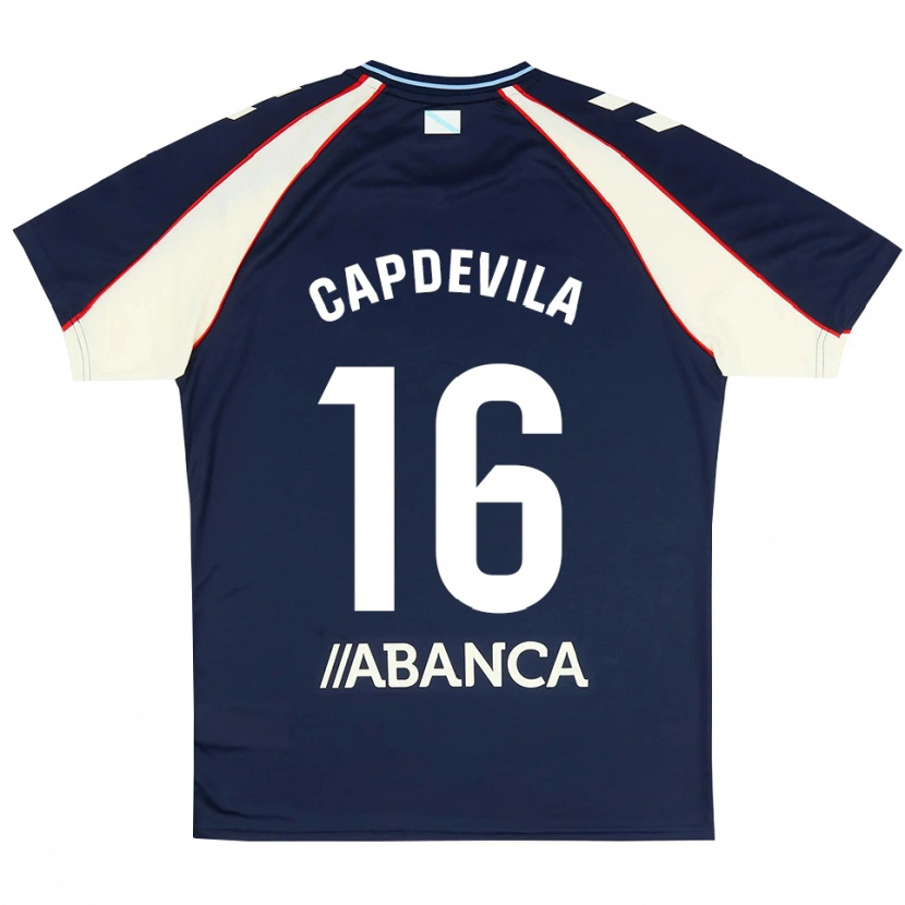 Danxen Bambino Maglia Adrià Capdevila #16 Blu Reale Rosso Bianco Kit Gara Away 2026/27 Maglietta