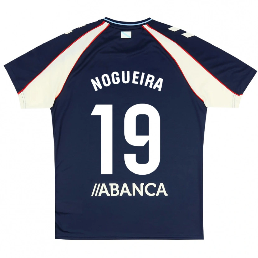 Danxen Bambino Maglia María Nogueira #19 Blu Reale Rosso Bianco Kit Gara Away 2026/27 Maglietta
