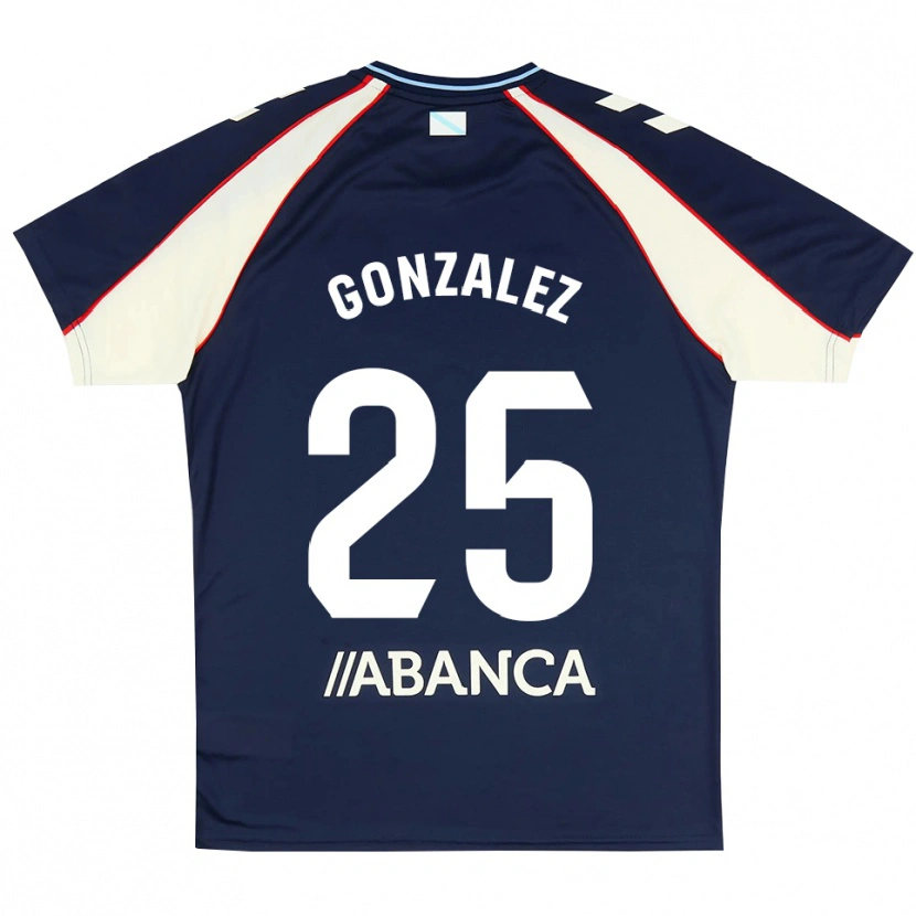 Danxen Bambino Maglia Marcos González #25 Blu Reale Rosso Bianco Kit Gara Away 2026/27 Maglietta