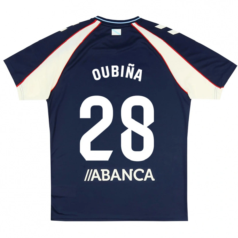 Danxen Bambino Maglia Jimena Oubiña #28 Blu Reale Rosso Bianco Kit Gara Away 2026/27 Maglietta
