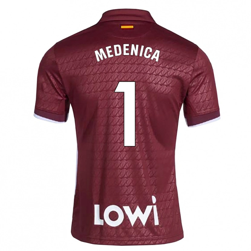 Danxen Bambino Maglia Djordjije Medenica #1 Rosso Scuro Bianco Kit Gara Away 2026/27 Maglietta