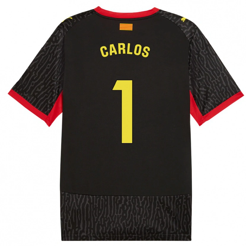 Danxen Bambino Maglia Juan Carlos #1 Nero Giallo Rosso Kit Gara Away 2026/27 Maglietta